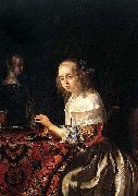 Frans van Mieris The Lacemaker oil